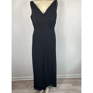 Bill Levkoff Women's Black Maxi Dress with sheer flaps for skirt. Size 16